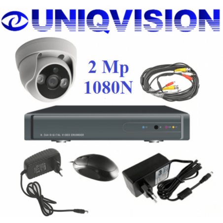 Комплект AHD видеонаблюдения UNIQVISION "Внутренний базовый" - 169987